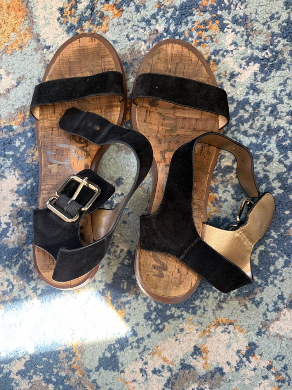 Sam Edelman Black Suede Sandals (7)